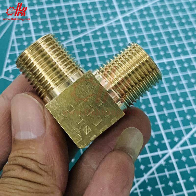 Co 2 đầu ren ngoài đồng thau