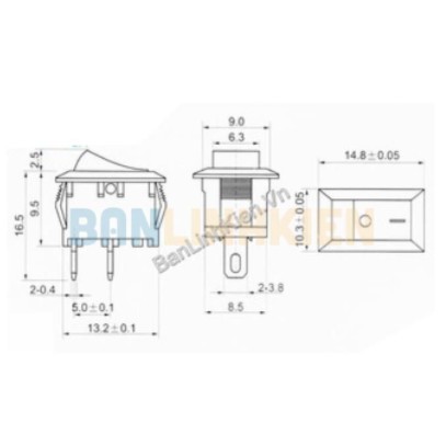 Công Tắc Bập Bênh 2 Chế Độ On-Off, Công Tắc Bập Bênh 3A 250V XL601 10x14MM