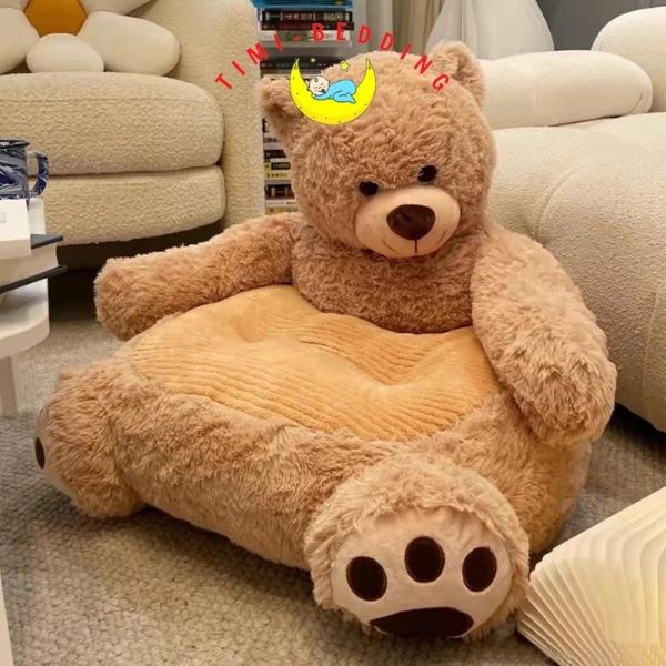 Ghế bệt hình gấu teddy – Ghế lười, ghế tựa lưng cho bé kích thước 50x50x45cm  – Timibedding