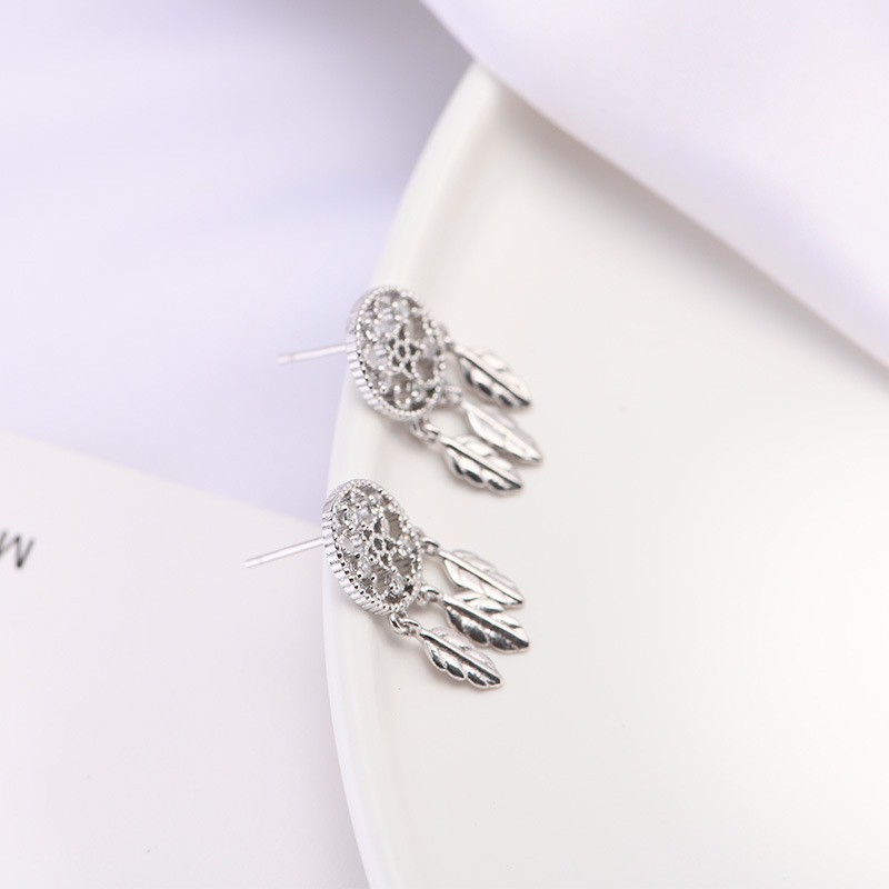 Khuyên tai bạc 925 thiết kế Dream mới lạ độc đáo cá tính lấp lánh Dế Bạc K5320