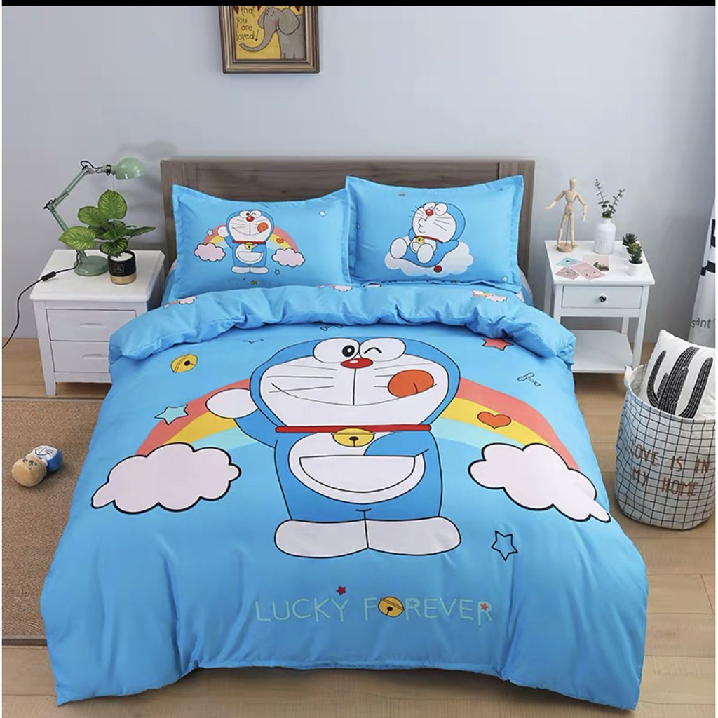 [GIÁ SỐC] Bộ chăn ga gối Doreamon, Pikachu, Siêu nhân điện quang 100% Cotton Tina cao cấp – video thật - Hàng xuất khẩu