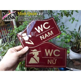 Cặp Biển WC nam. Nữ mica phun sơn cao cấp. Bền đẹp