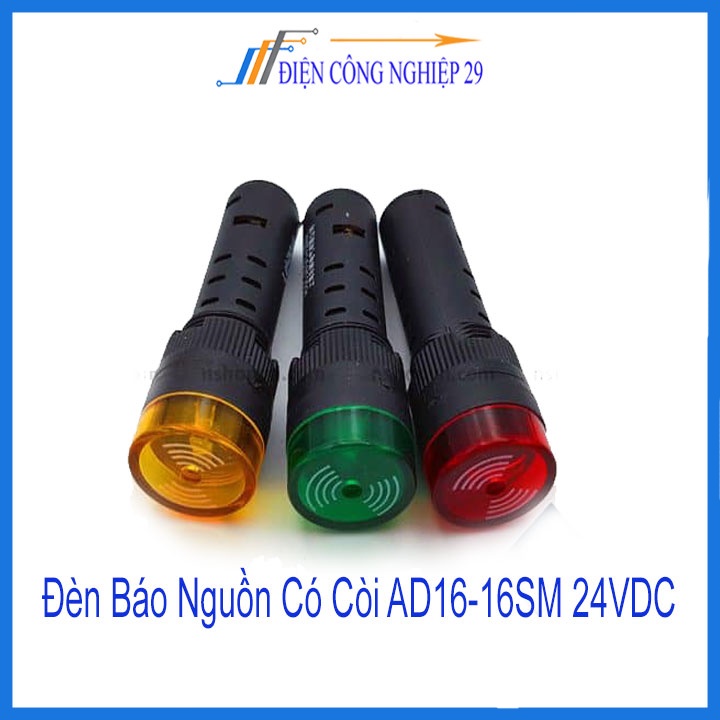 Đèn Báo Nguồn Có Còi AD16-16SM 24VDC