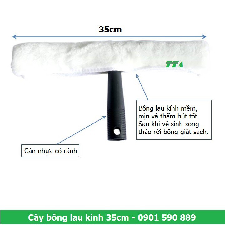 Cây bông vệ sinh kính kích thước 35 cm