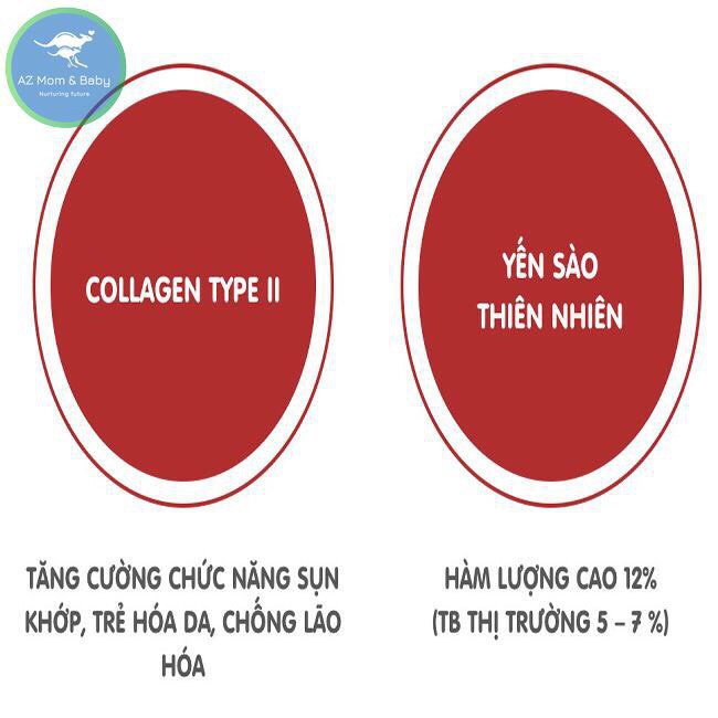 Hộp Yến sào Colagen có đường Nunest golg(6 lọ x 70ml)