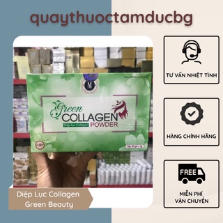 Diệp Lục Collagen Green Hỗ Trợ Làm Đẹp Da Giảm Thâm Nám Mờ Tàn Nhang Tăng Cường Nội Tiết Tố Nữ Hộp 30 Gói