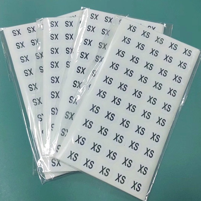 Set 1000 tem dán size số Kích cỡ quần áo, tem tròn đường kính 1,5cm