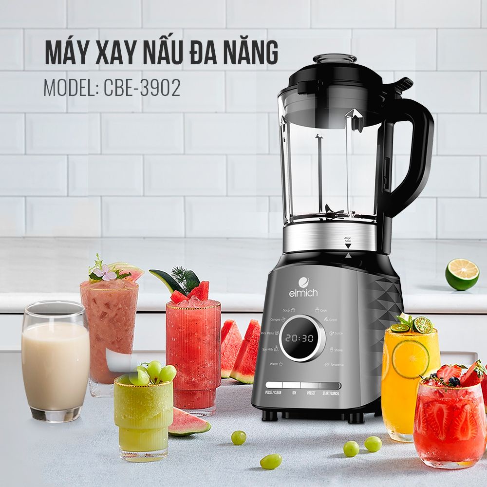 Máy Làm Sữa Hạt Elmich CBE-3902 2 Lít - Hàng Chính Hãng (Bảo Hành Toàn Quốc 2 Năm)