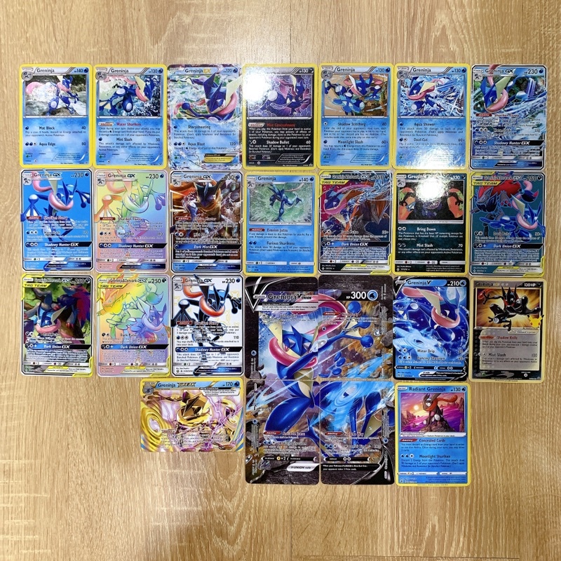 Combo 27 thẻ bài Pokémon GRENINJA TCG tất cả các phiên bản đã phát hành