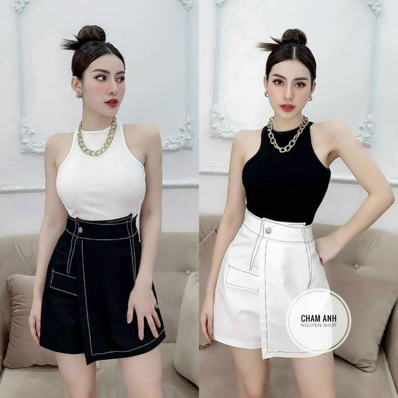 Quần Giả Váy Vạt Chéo