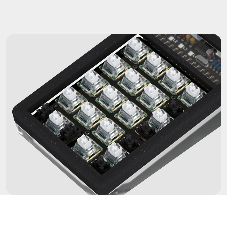 Bàn phím Doio 17 Numpad, cài đặt hot key, hot swap, nhôm nguyên khối cnc, hot swap, led RGB, usb type C