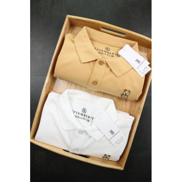 Áo thun nam có cổ, áo phông nam, ngực thêu chú chó Hariko, Qa_store | BigBuy360 - bigbuy360.vn