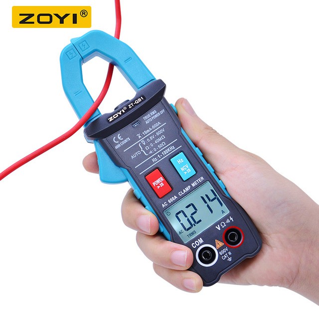 Đồng Hồ Vạn Năng Ampe Kìm Zotek Zoyi Zt-Qb1 Clamp Multimeter Đo Ac/Dc Ncv Ohm 600A