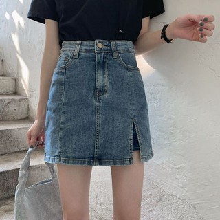 Chân váy jeans ngắn có quần trong - Hàng order