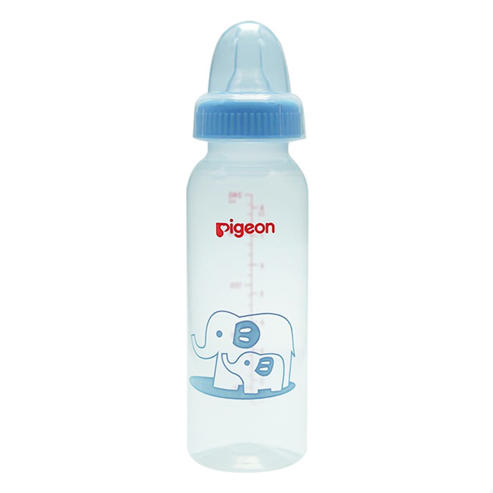 Bình Sữa PP Tiêu Chuẩn Hình Vịt/Voi Pigeon 120ml/240ml Nhiều Màu
