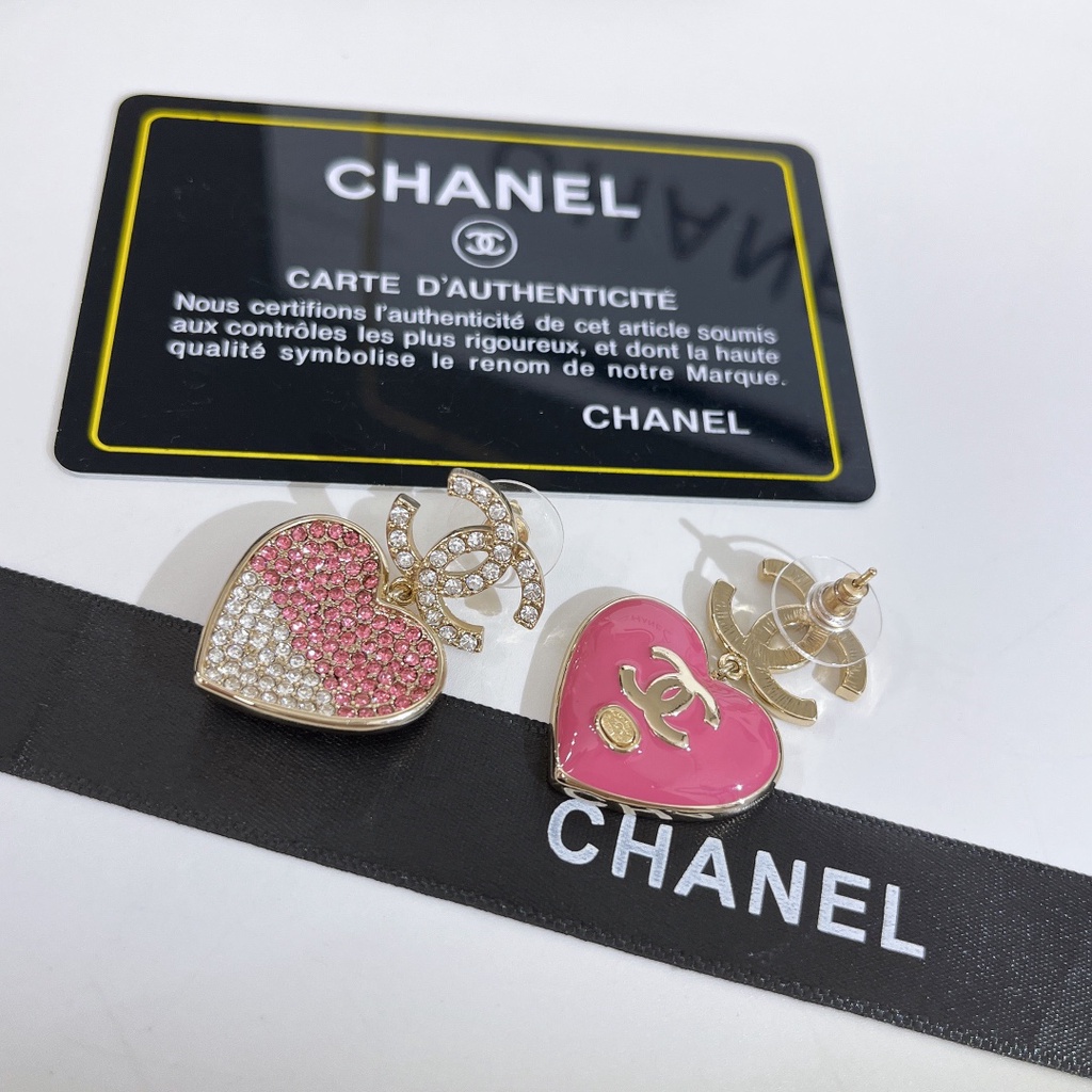 Bông tai hình trái tim thời trang nữ cao cấp Channel sành điệu, thanh lịch và cá tính