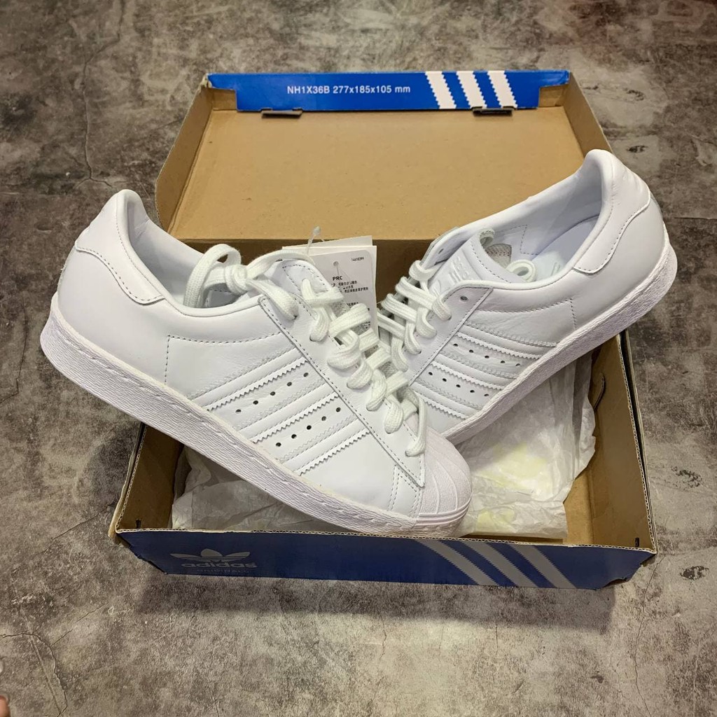 Giày Adidas SuperStar 80s HH W - CQ3009 - Trắng Trái Tim