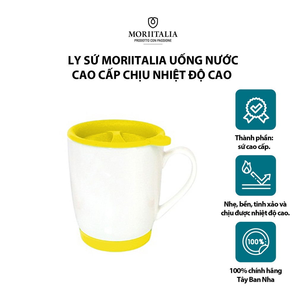 Ly sứ Moriitalia uống nước cao cấp chịu nhiệt độ cao BK08