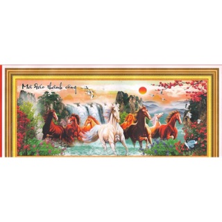 Tranh thêu ngựa