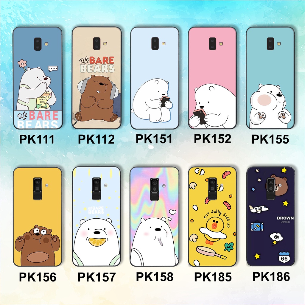 [Freeship từ 50k] ỐP LƯNG SAMSUNG J6 - J6 PLUS - J8 - J8 PLUS IN HÌNH GẤU WE BARE BEARS CHẤT | BigBuy360 - bigbuy360.vn
