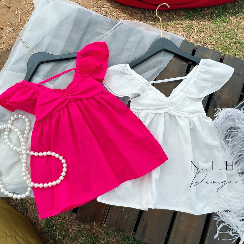 B67- VÁY BÉ GÁI XÒE CÁNH TIÊN