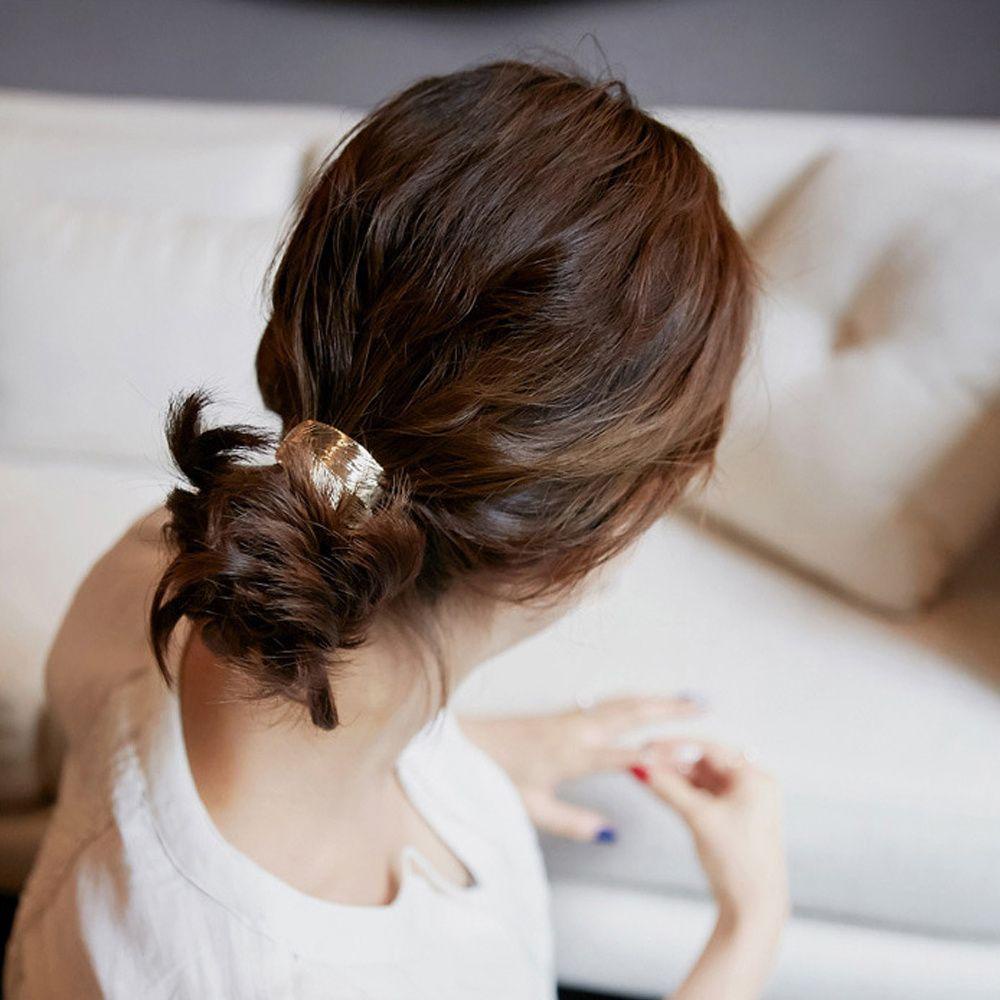 Dây Cột Tóc Đuôi Ngựa Bằng Kim Loại Phong Cách Retro Giá Đỡ