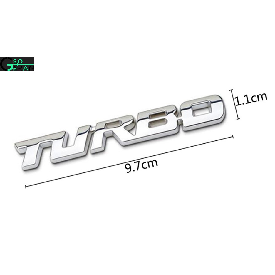 TEM DECAL CHỮ NỔI 3D TURBO