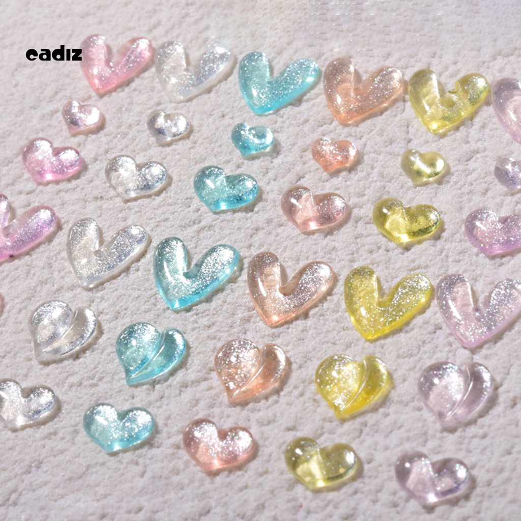 [Hàng mới về] Đá kim cương giả hình trái tim trang trí móng tay DIY