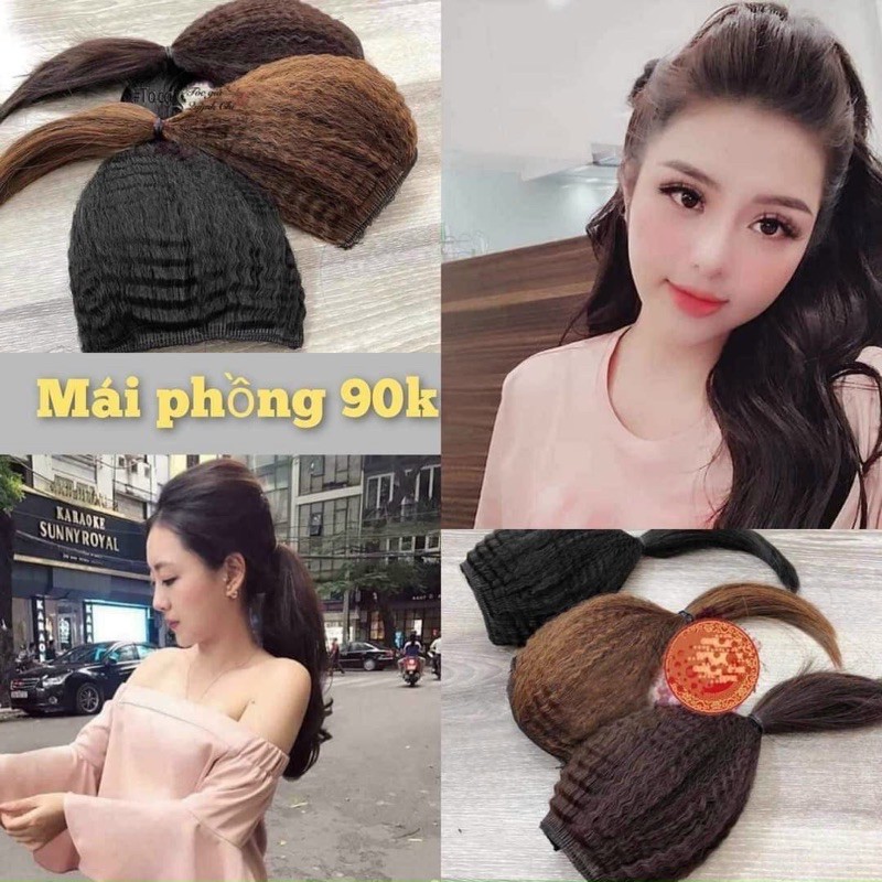 tóc giả phồng mái 3 kẹp ❤️FREESHIP❤️ phồng mái loại to