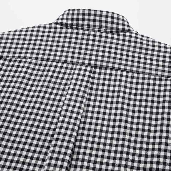 Áo sơ mi nam dài tay kẻ caro nhỏ dòng của Uniqlo