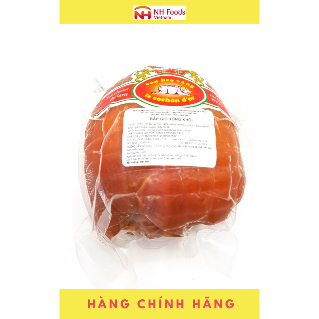 [Ưu đãi chính hãng] Bắp giò heo xông khói đặc biệt Con Heo Vàng size nhỏ tiện lợi 500g