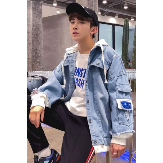 Áo Khoác Jeans Denim Jacket Nón UniSex