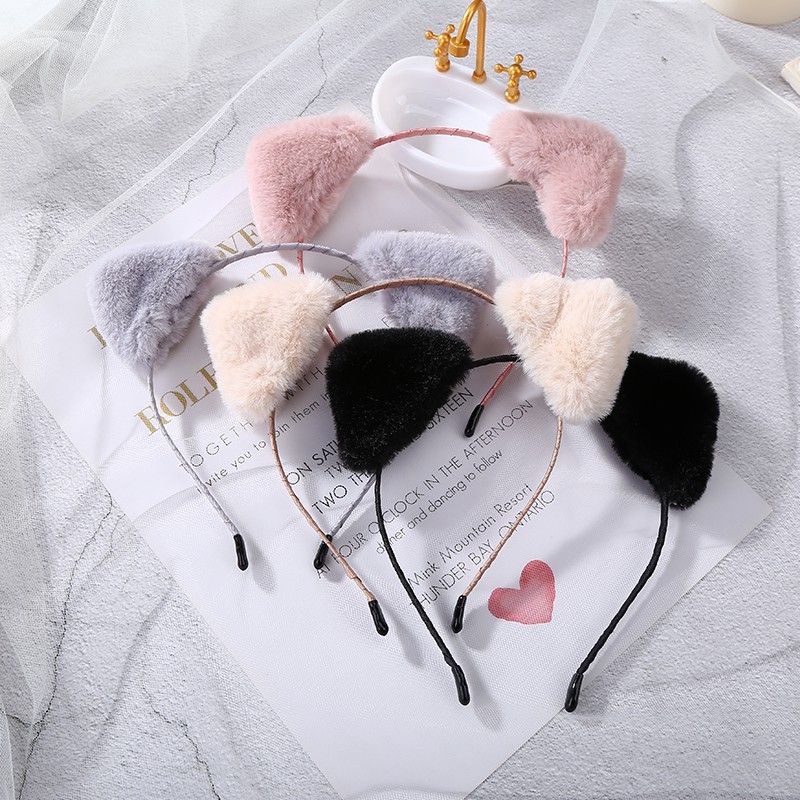 Bờm tóc tai mèo cáo lông siêu mịn, Bờm cài tóc hot trend