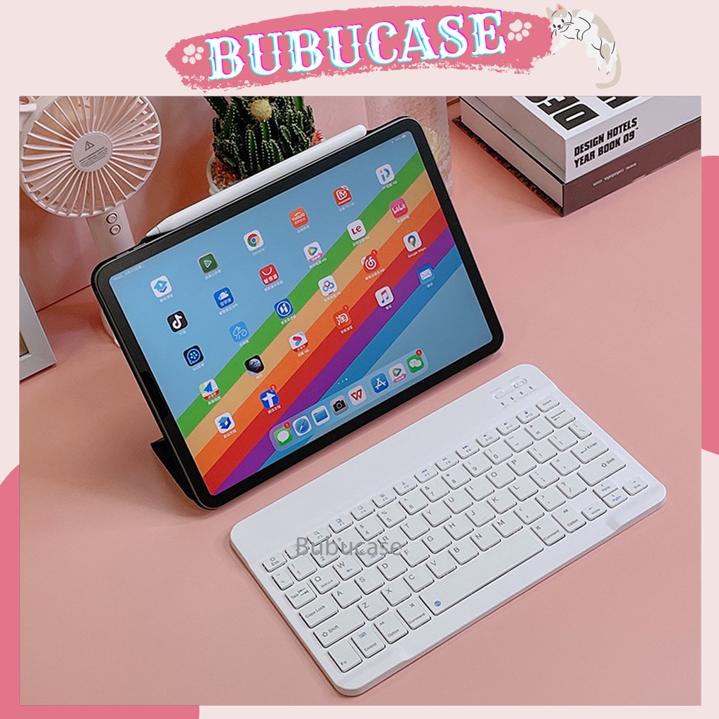 Bộ Bàn Phím Và Chuột Không Dây Pastel - Dùng Cho Văn Phòng, IPad, Smart TV - Nhỏ Gọn, Nhiều Màu, Tiện Dụng