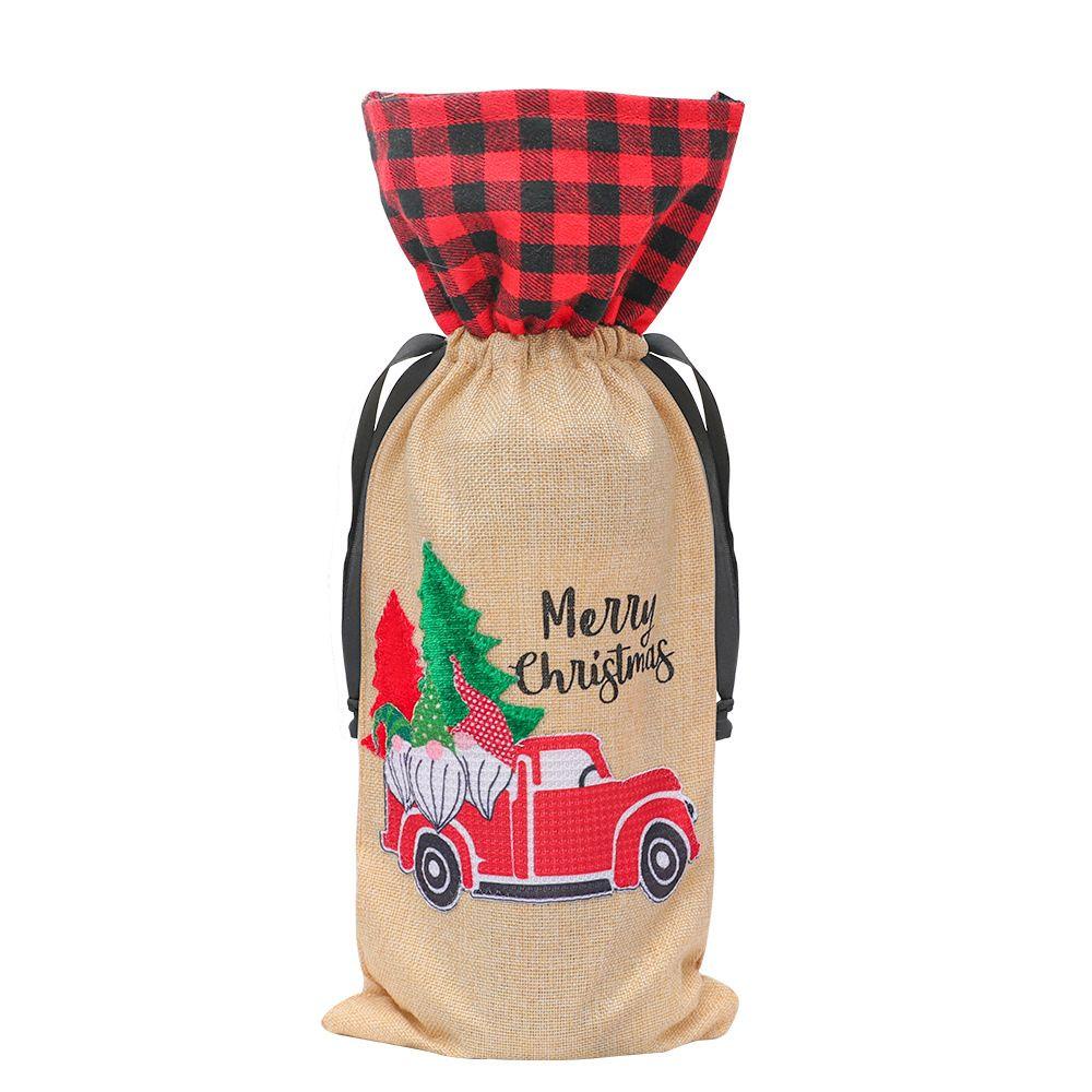 CONOPERY Áo Bọc Chai Rượu Hoạ Tiết Giáng Sinh Thời Trang