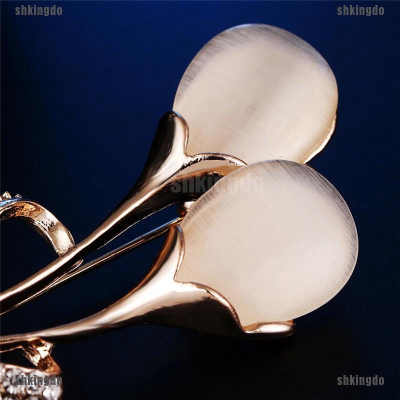 THINH Ghim cài trang trí đính đá hình hoa xinh xắn