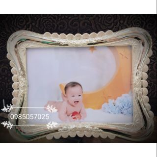 KHUNG ẢNH ĐỂ BÀN CAO CẤP CỠ 13X18 VIỀN VÀNG, BẠC