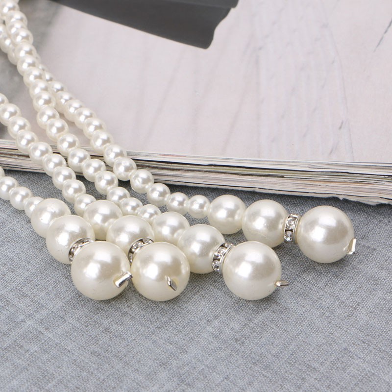 Vòng cổ chuỗi hạt ngọc trai đính đá thời trang nữ