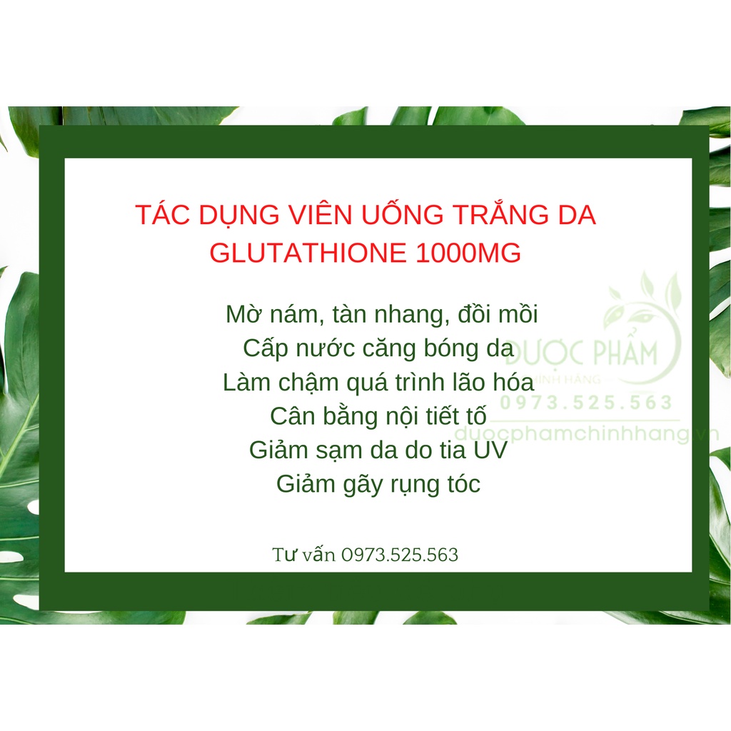 Viên uống trắng da glutathione 1000mg (sỷ) | BigBuy360 - bigbuy360.vn