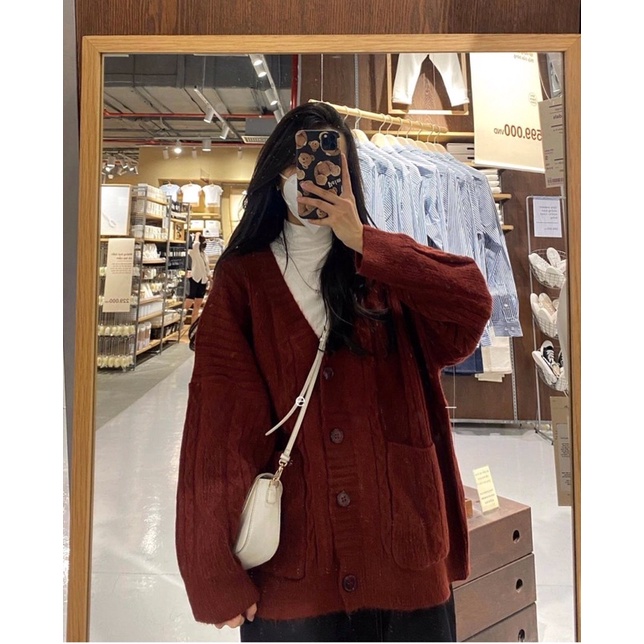 Áo cadigan dáng rộng trơn- Chất lượng loại 1 | BigBuy360 - bigbuy360.vn