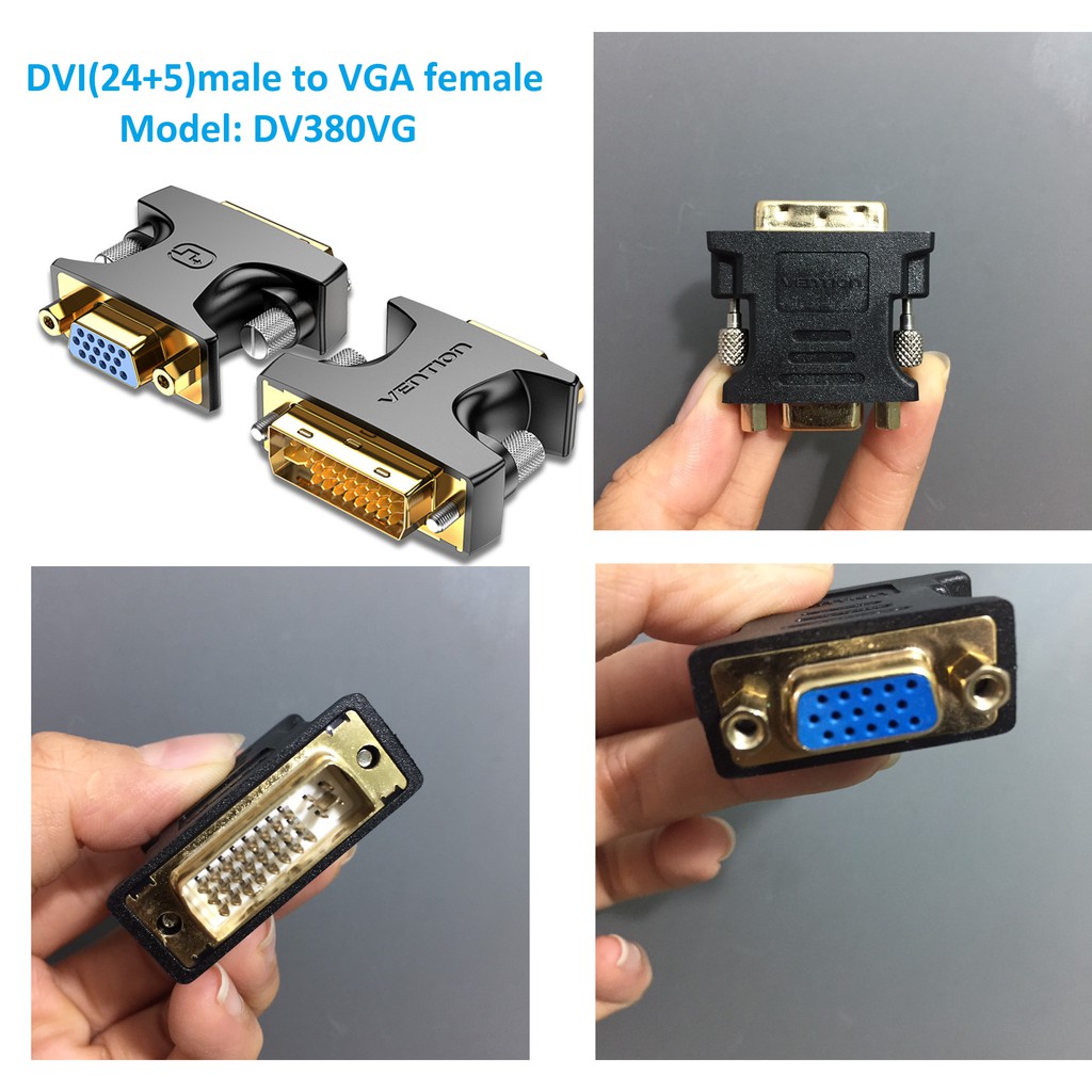 Đầu chuyển DVI(24+5) - VGA thương hiệu Vention