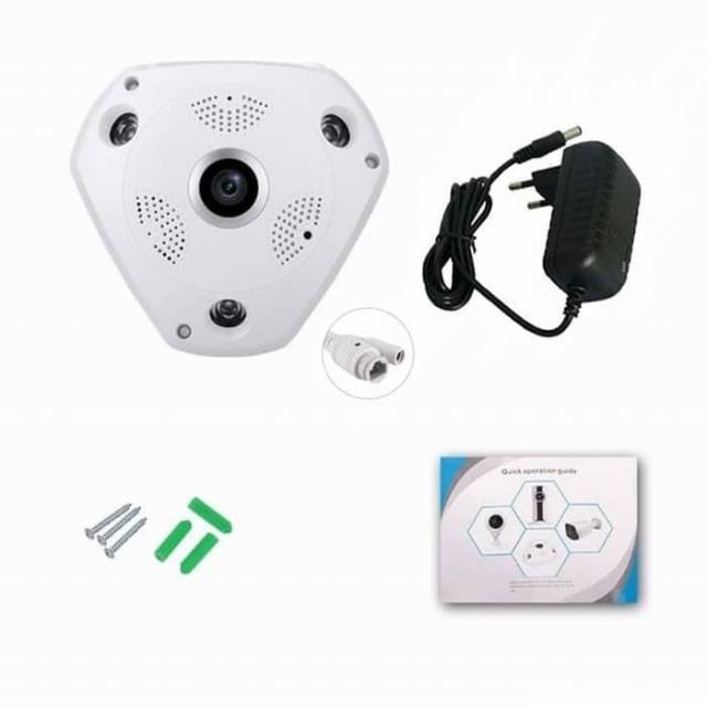 Camera 3d Ip Không Dây 3mp Vr 360 Độ Fish Eye