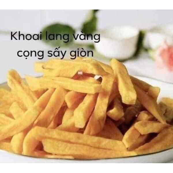 Khoai sấy hỗn hợp Huynh đệ tề hùng gói 250g / 1 gói 250g khoai lang vàng.