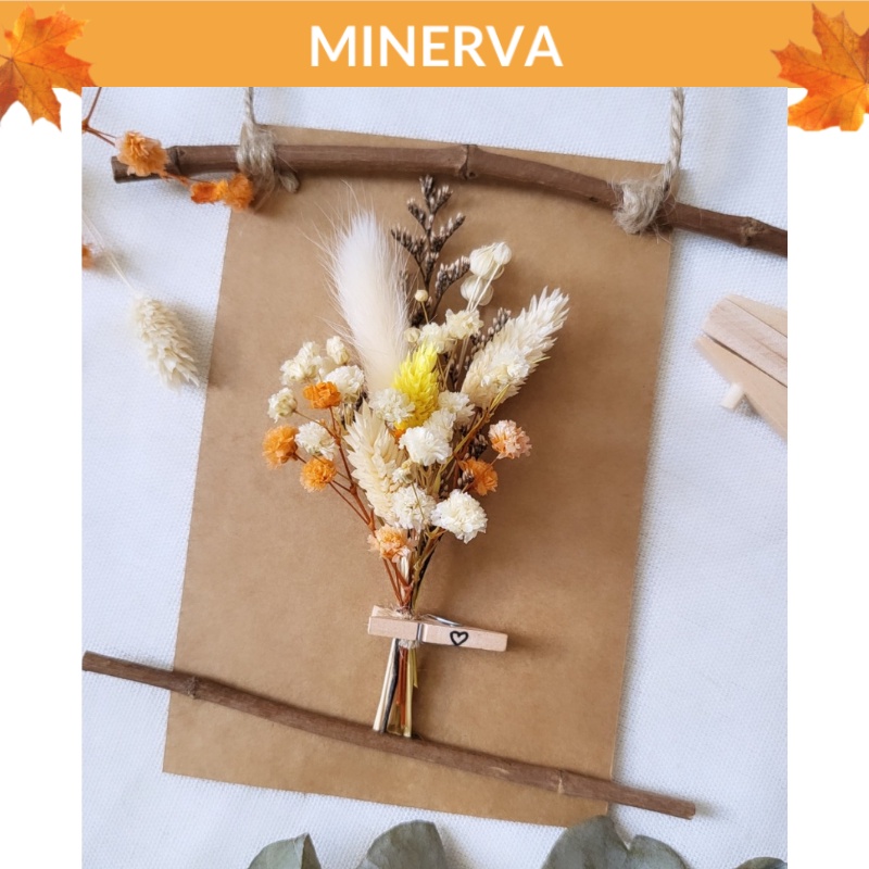 Bảng gỗ treo cửa hoa khô làm thủ công - quà tặng handmade , quà sinh nhật , valentine , 8/3 , 20/10