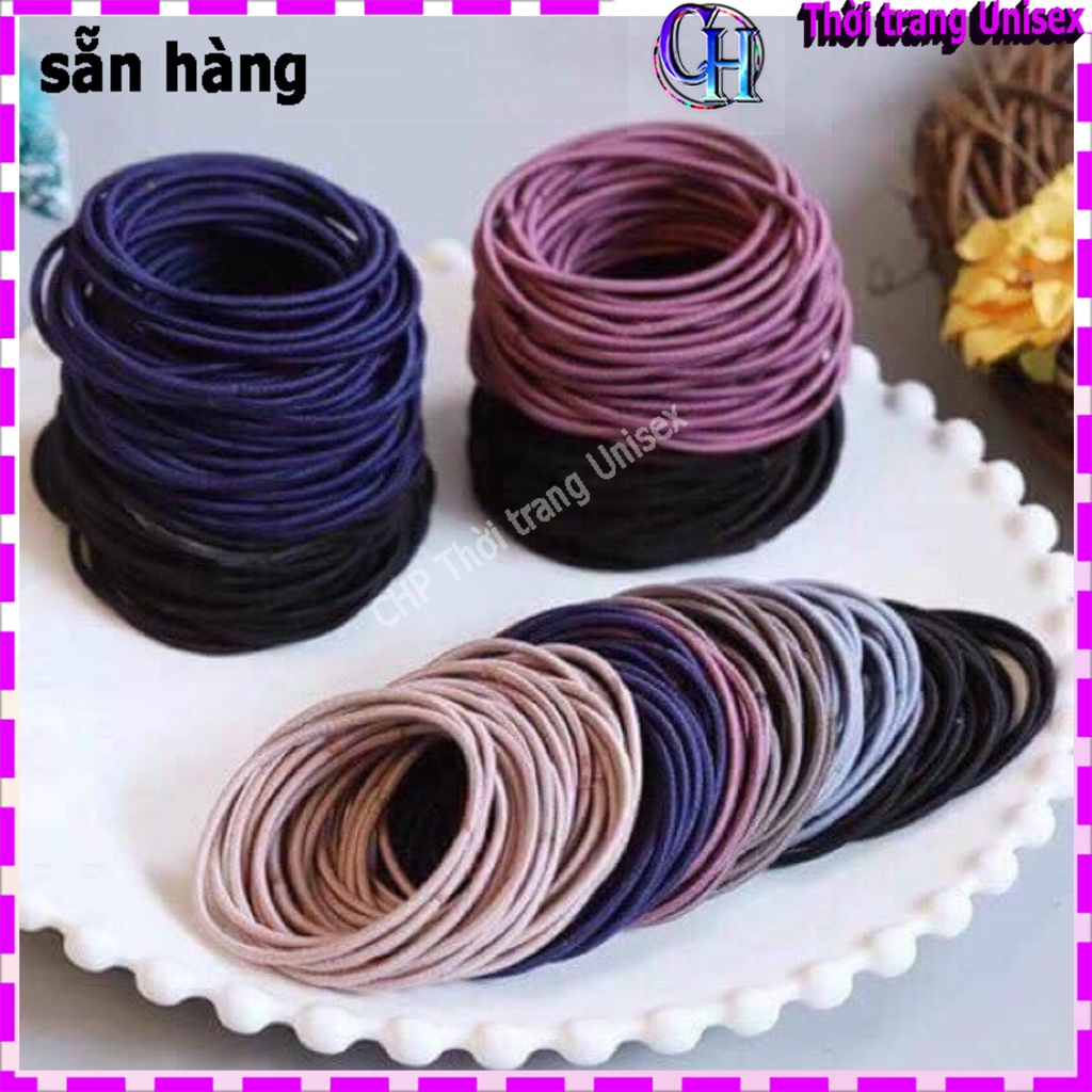 [FreeShip – Sale 1k] Thun cột tóc nhiều màu - loại tốt set 3 dây - [FOLLOW SHOP MUA HÀNG GIÁ 1K]