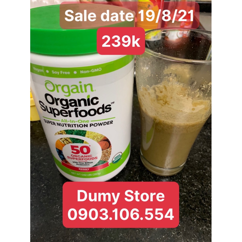 Bột rau củ Orgain superfood.