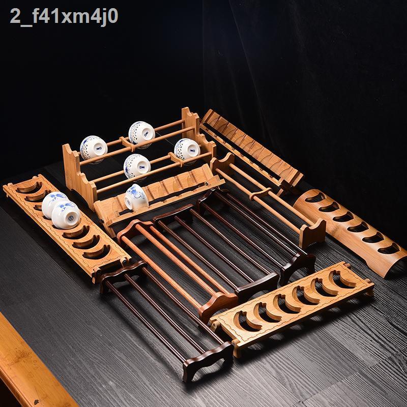 Bộ tách trà bằng gỗ đặc ngăn đựng cốc Kung Fu Phụ kiện đạo Khay nước làm khô có đế lót ly