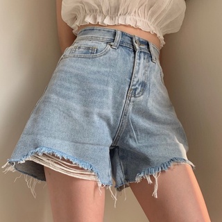 Quần short jeans cạp cao qb253 lollie studio