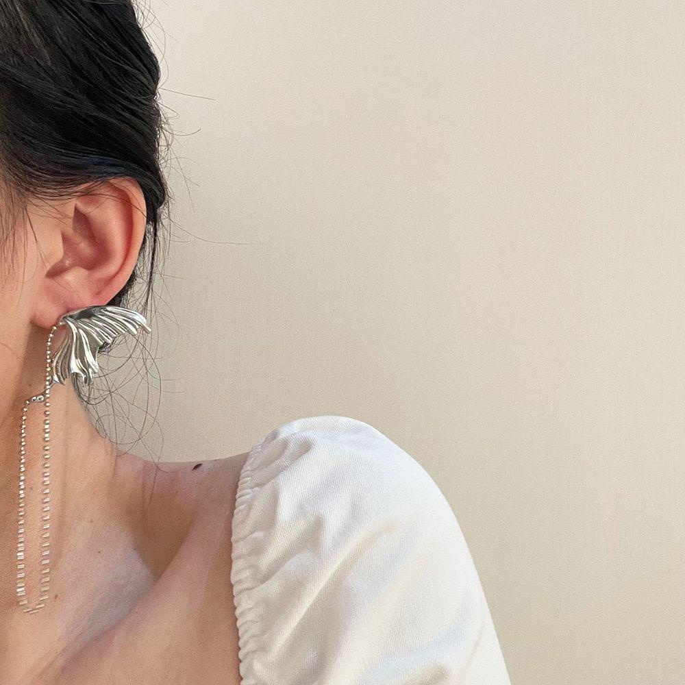 ANEMONE Set Vòng cổ Và Đôi Khuyên Tai Hình Cánh Bướm Thiết Kế Ấn Tượng