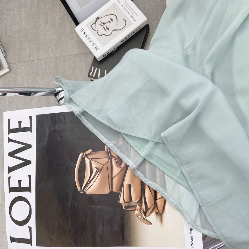 Đầm maxi cổ yếm dây chéo Laura BT133